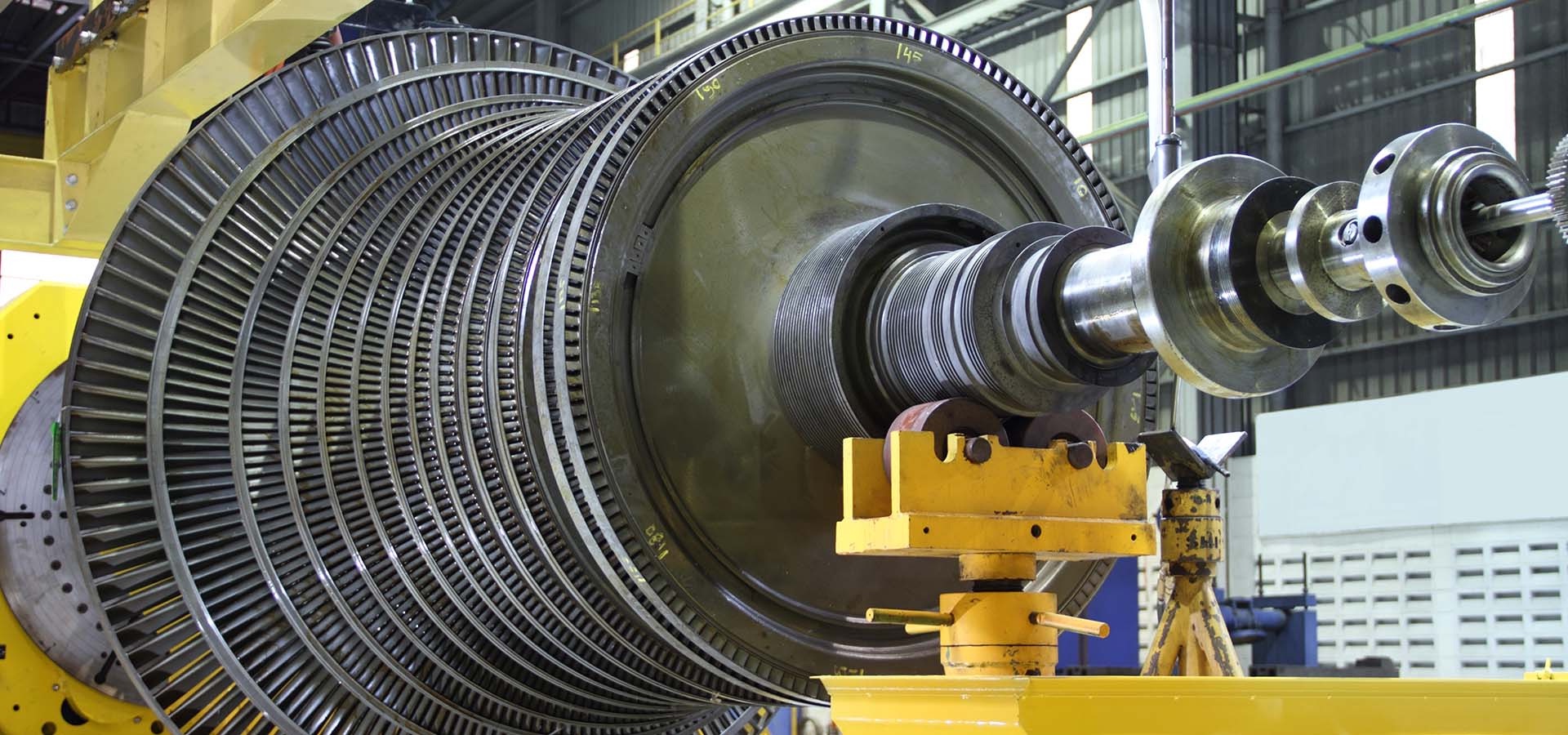A turbine rotor in the BWTMS workshop