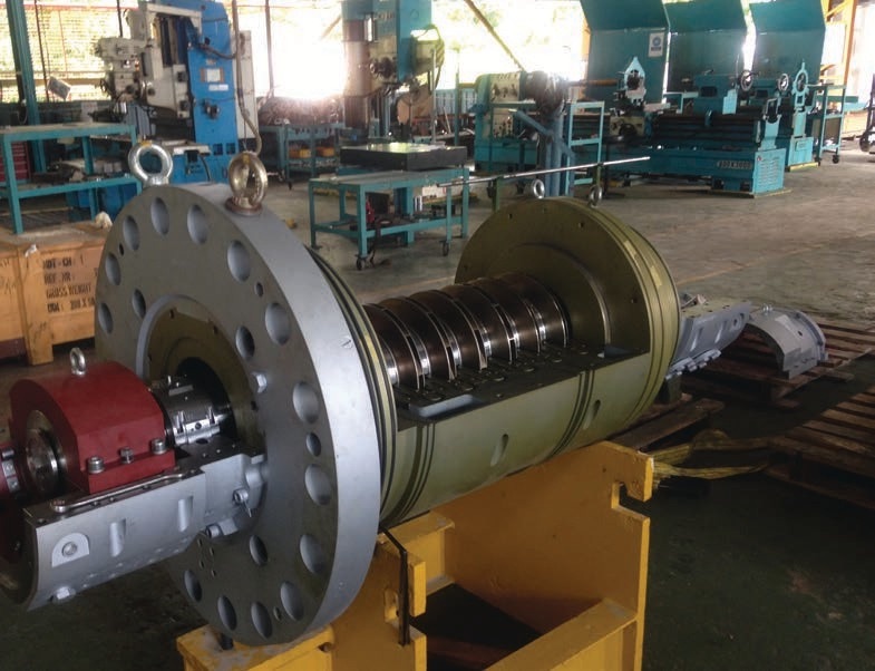 A rotor under repair in the workshop
